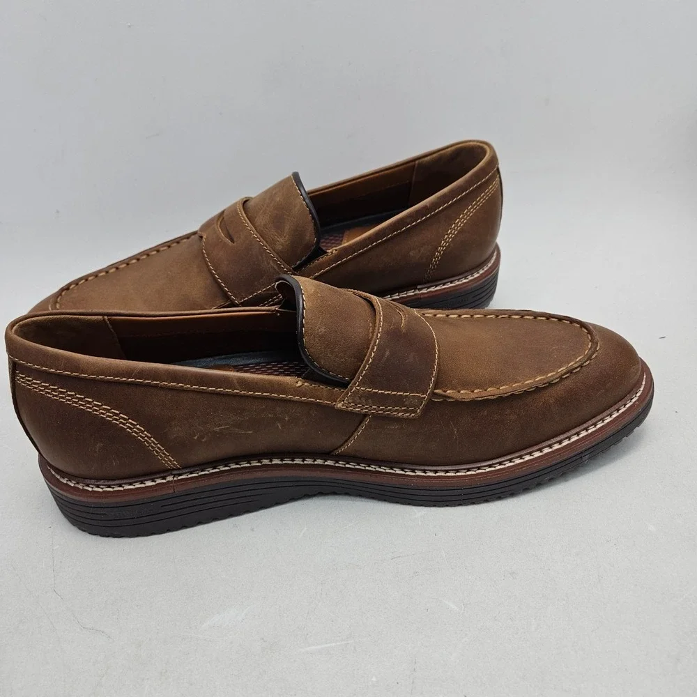Johnston Murphy Men's Brown Penny Upton Loafers 59-11276 Sz 9.5